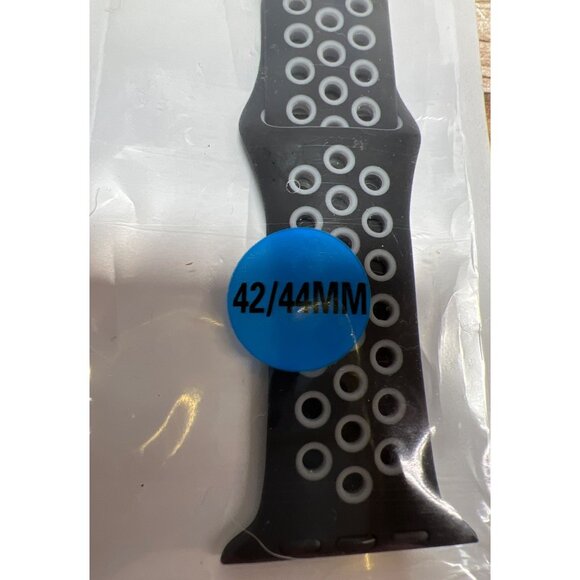 Apple Band Silicone Sport - Black-Gray 42/44MM - Picture 2 of 3
